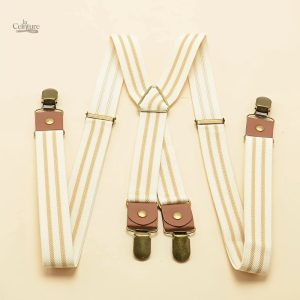 Bretelles vintage homme avec pinces métalliques