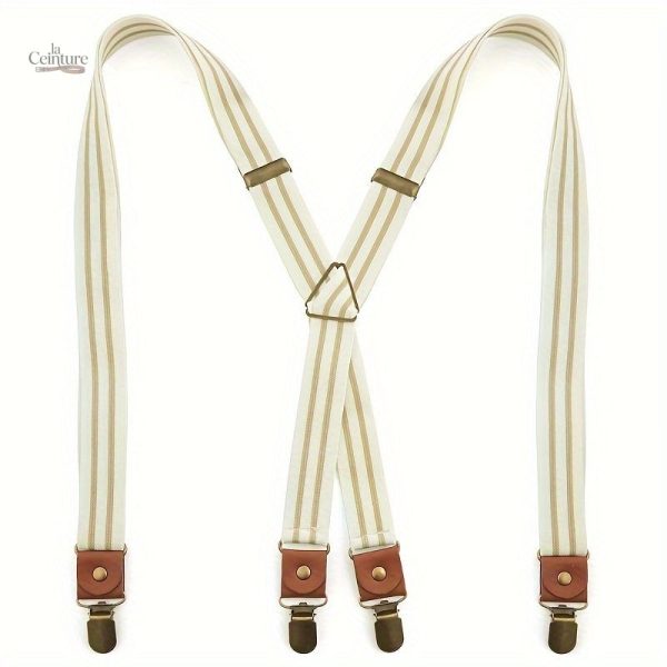 Bretelles vintage à rayures pour un look classique