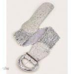 Ceinture à boucle classique en strass pour femme
