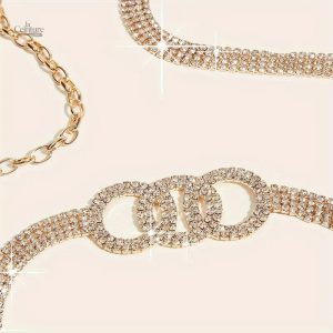 Ceinture élégante à strass pour style chic