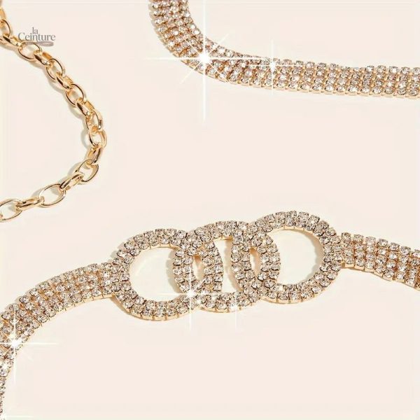 Ceinture élégante à strass pour style chic