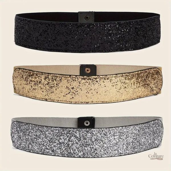 Ceinture tendance à strass pour combinaisons élégantes