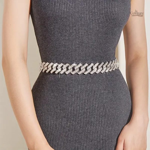 Accessoire de mode : ceinture strass pour femme