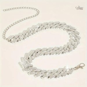 Ceinture élégante à strass pour un look raffiné