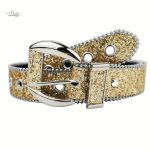 Ceinture classique en strass pour femme