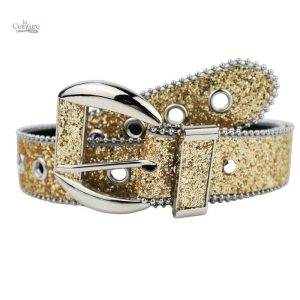 Ceinture classique en strass pour femme
