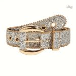 Accessoire mode : ceinture à boucle strassée