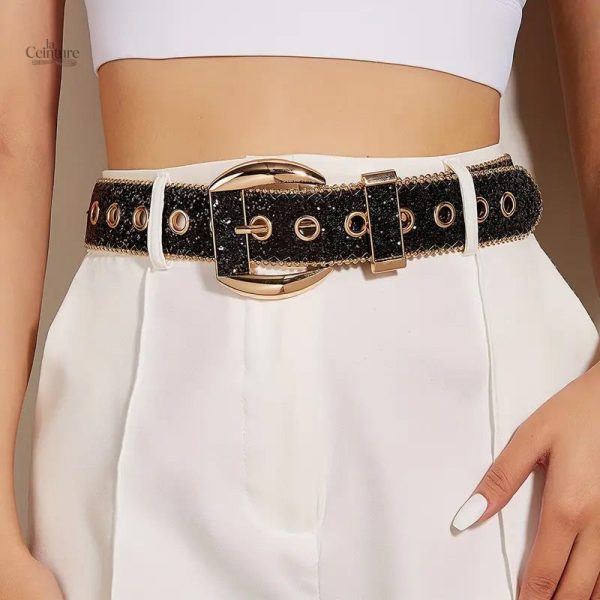 Accessoire féminin : ceinture en strass