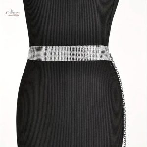 Ceinture femme avec strass pour combinaison élégante