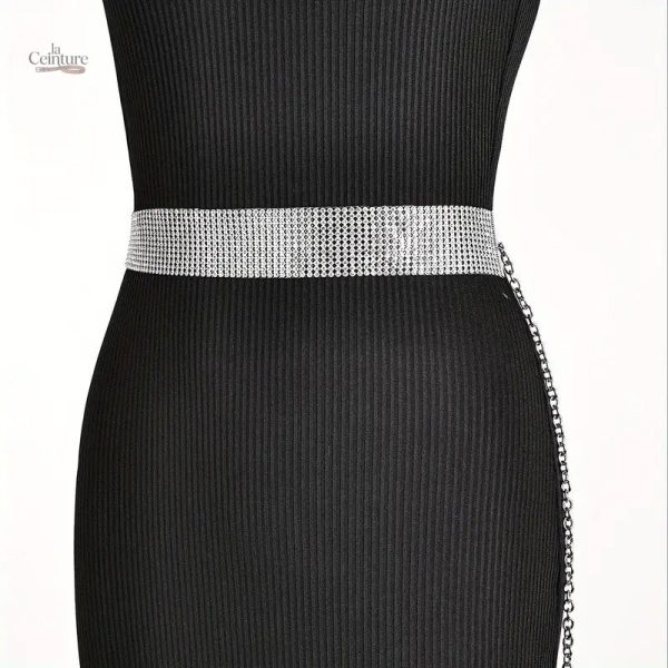Ceinture femme avec strass pour combinaison élégante