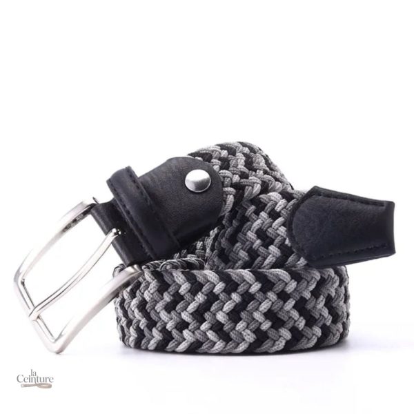 Ceinture à boucle classique, design tressé