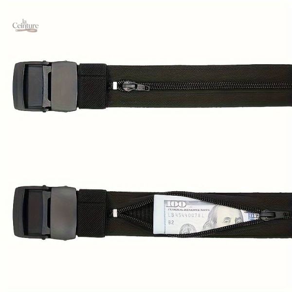 Ceinture homme avec porte billet intégré