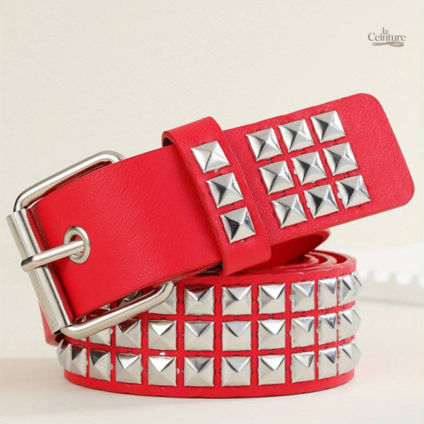 Ceinture femme avec clous décoratifs