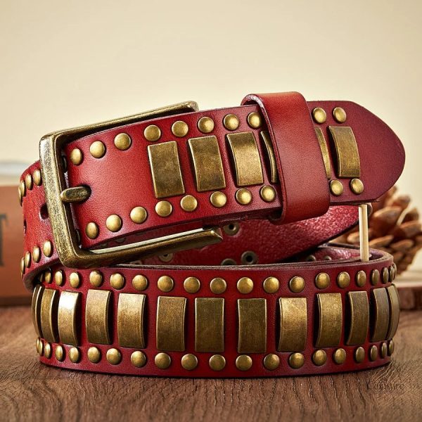 Ceinture tendance homme avec clous