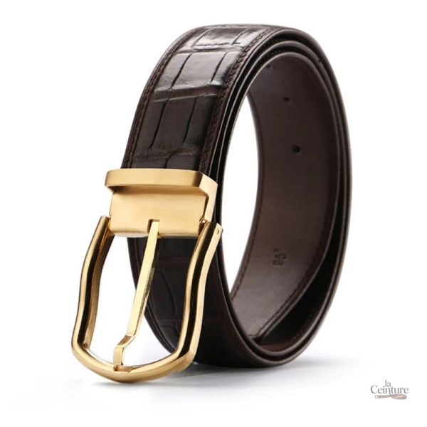 Accessoire élégant en cuir crocodile