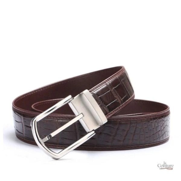 Cuir crocodile, ceinture masculine Baltimore
