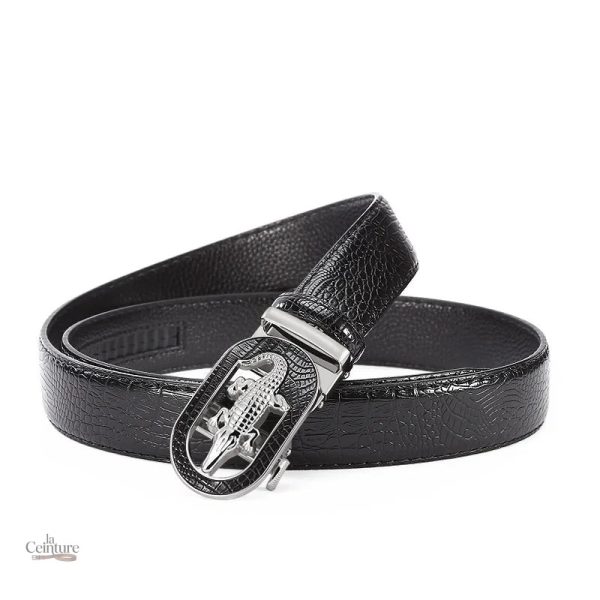 Ceinture en cuir crocodile pour homme