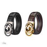 Ceinture en cuir crocodile pour homme