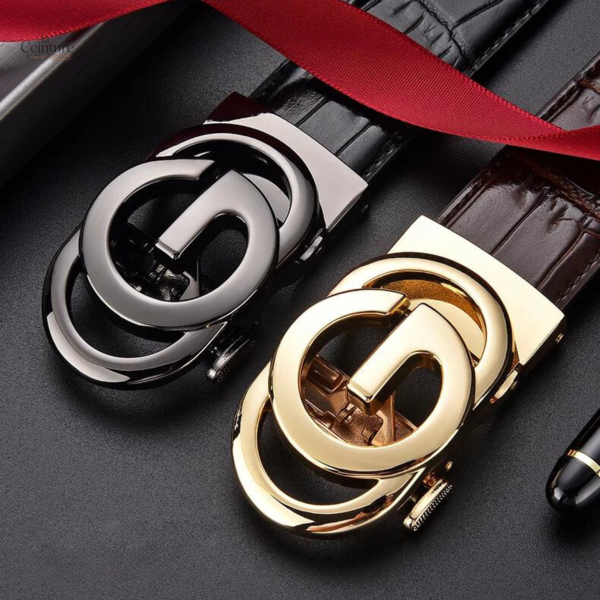 Ceinture Ezio en cuir véritable crocodile