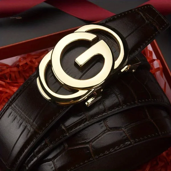 Ceinture homme luxe en cuir crocodile