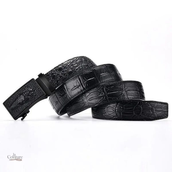Ceinture homme en cuir crocodile