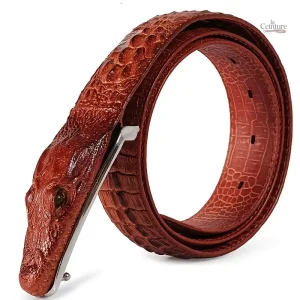 Ceinture luxe homme style crocodile
