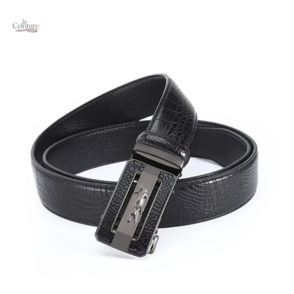 Ceinture en cuir crocodile pour homme