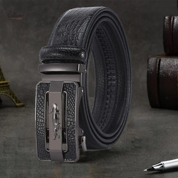 Ceinture homme élégante en crocodile