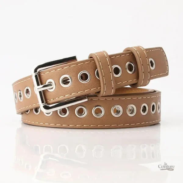 Ceinture Cuir Cloutée Femme - Marjorie