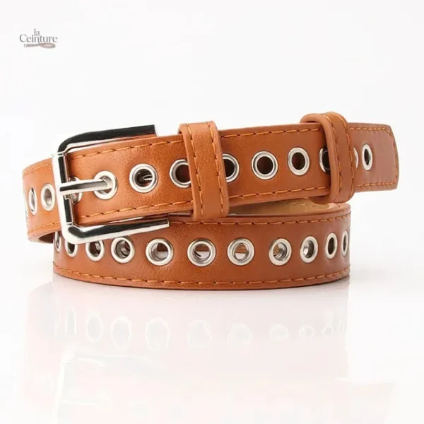 Ceinture cloutée en cuir pour femme Marjorie