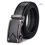 Ceinture en cuir élégante, boucle automatique Roma