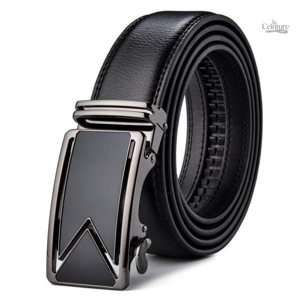 Ceinture en cuir élégante, boucle automatique Roma