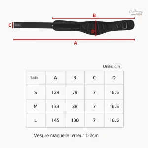 Ceinture de soutien pour entraînement