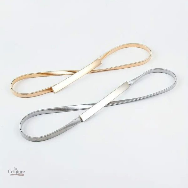 Ceinture fine élastique, confort et style