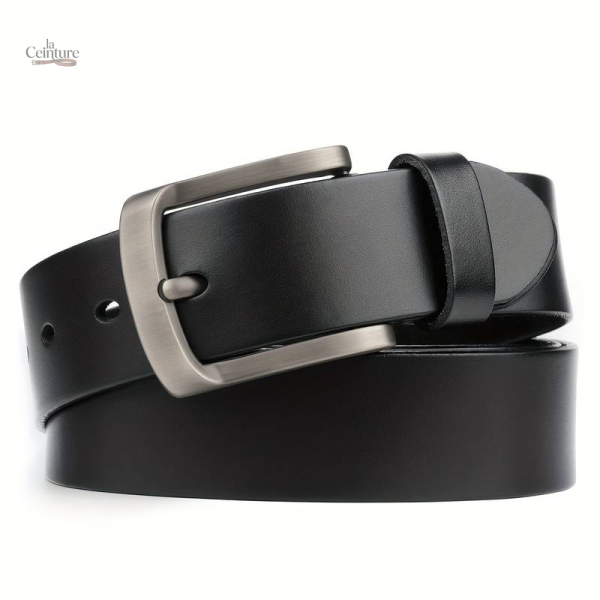Ceinture homme en cuir noir