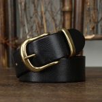 Ceinture homme en cuir noir Dublin