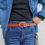Ceinture en cuir avec boucle classique