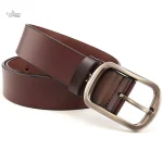 Ceinture en cuir noire pour femme Elora