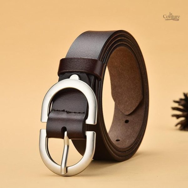 Ceinture en cuir pour femme, modèle chic Lina