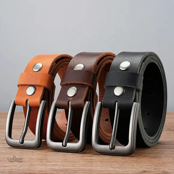 Ceinture cuir homme robuste et stylée