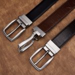 Ceinture élégante en cuir pour homme, modèle Edgar