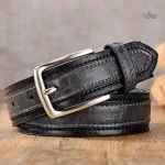 Ceinture en cuir vintage Hubert pour homme