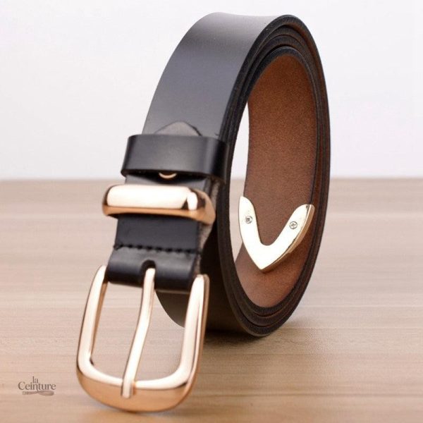 Ceinture en Cuir à Boucle Femme Clara