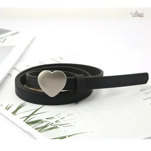 Ceinture fine pour femme en cuir haut de gamme