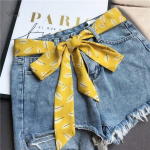 Ceinture foulard à motif en liège