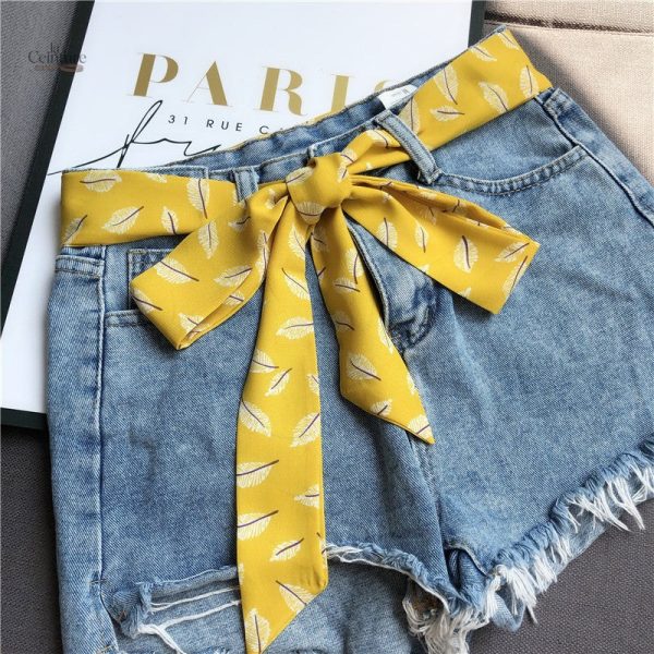 Ceinture foulard à motif en liège