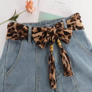 Ceinture tendance avec perles en bois