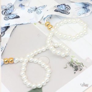Accessoire mode : ceinture foulard à perles