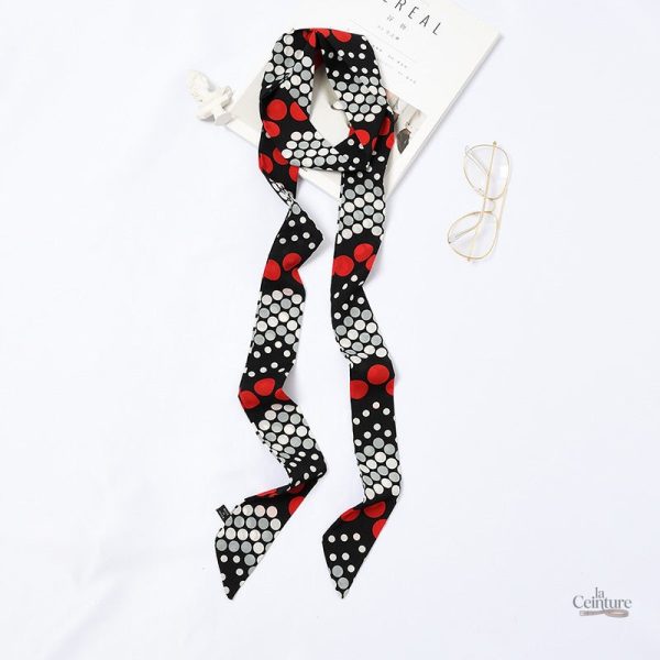 Accessoire mode ceinture foulard à pois
