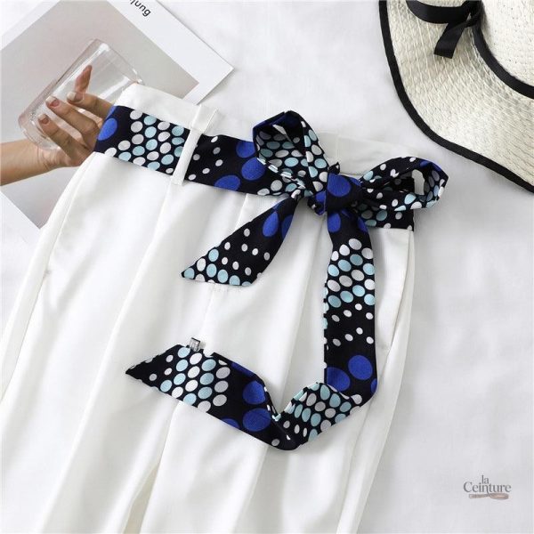 Ceinture en foulard à motifs pois